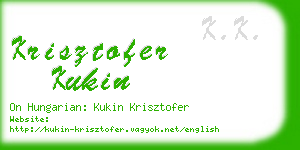 krisztofer kukin business card